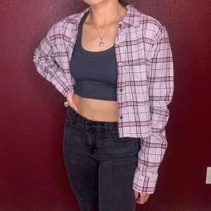 Pac Sun cropped flannel!